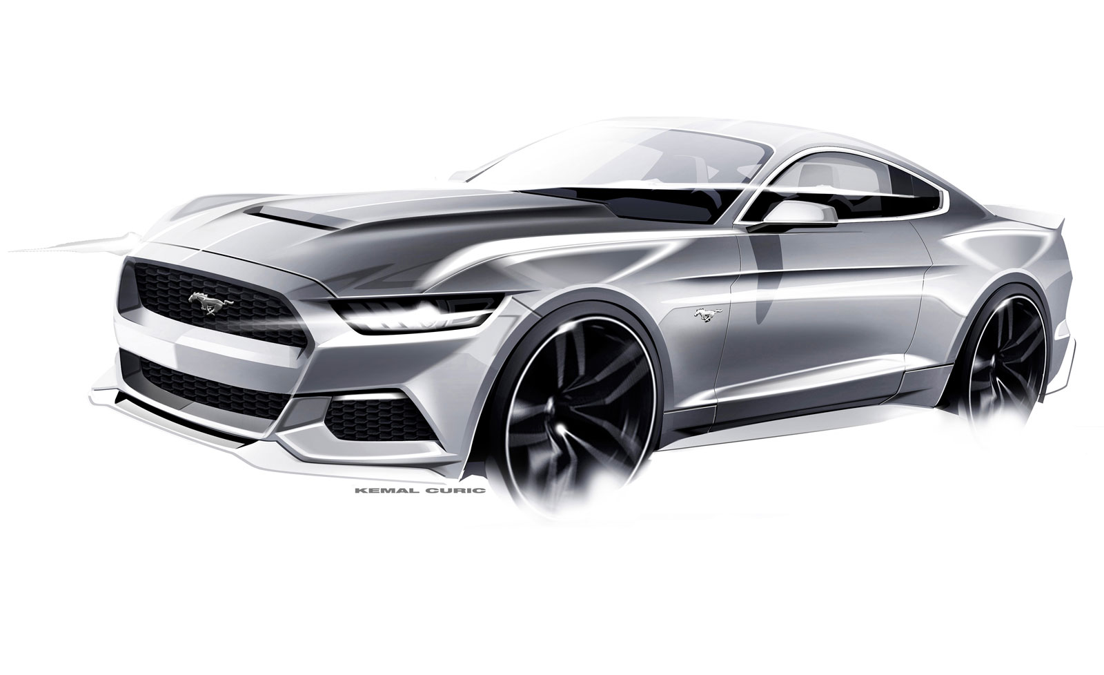 S650 Mustang First Look: S650 Mustang Prototype Spied With Production Body! 📸 01-Ford-Mustang-Design-Sketch-by-Kemal-Curic-08