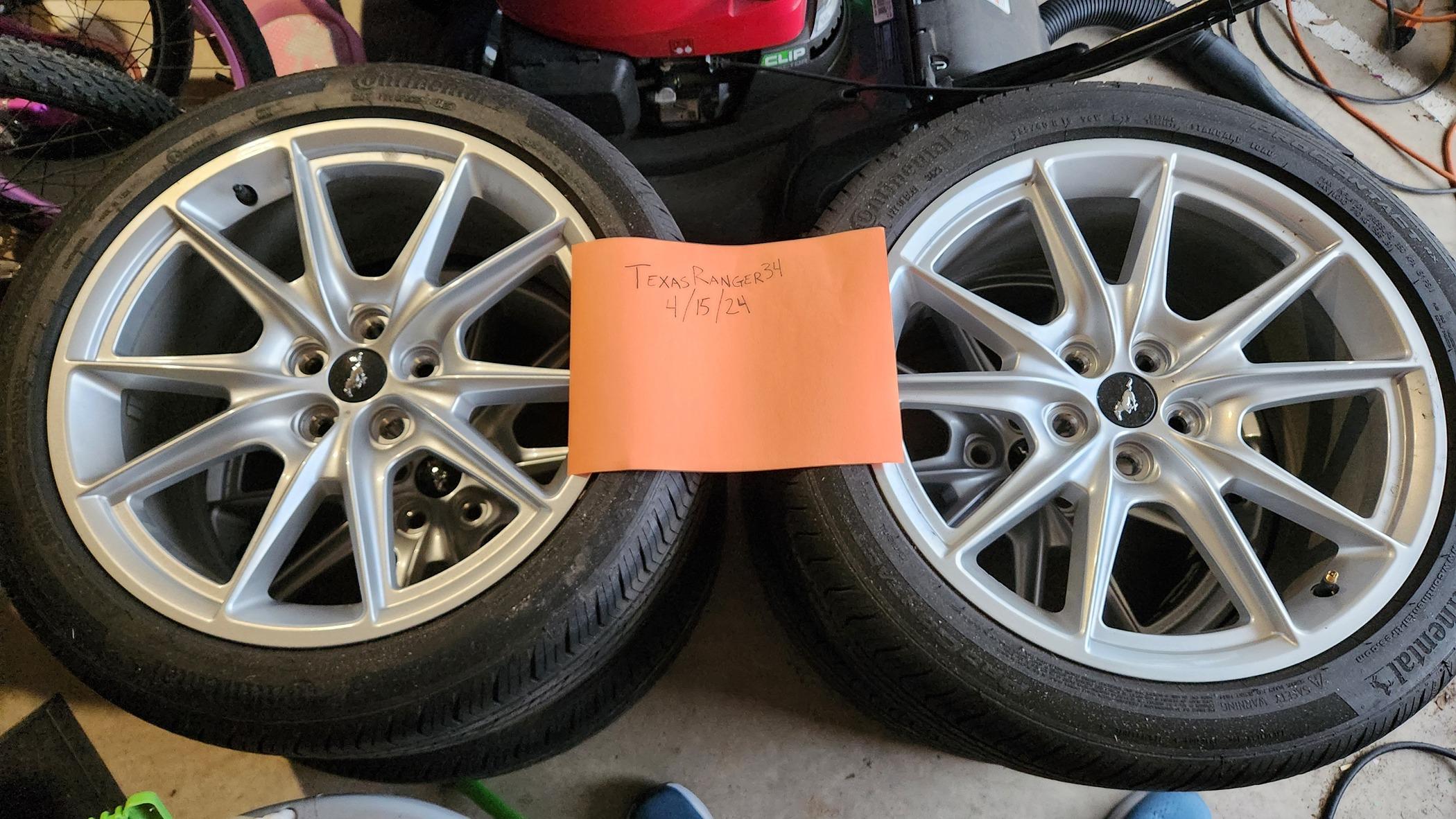 S650 Mustang DFW - Shadow silver wheel and tire set $1000 1000002999