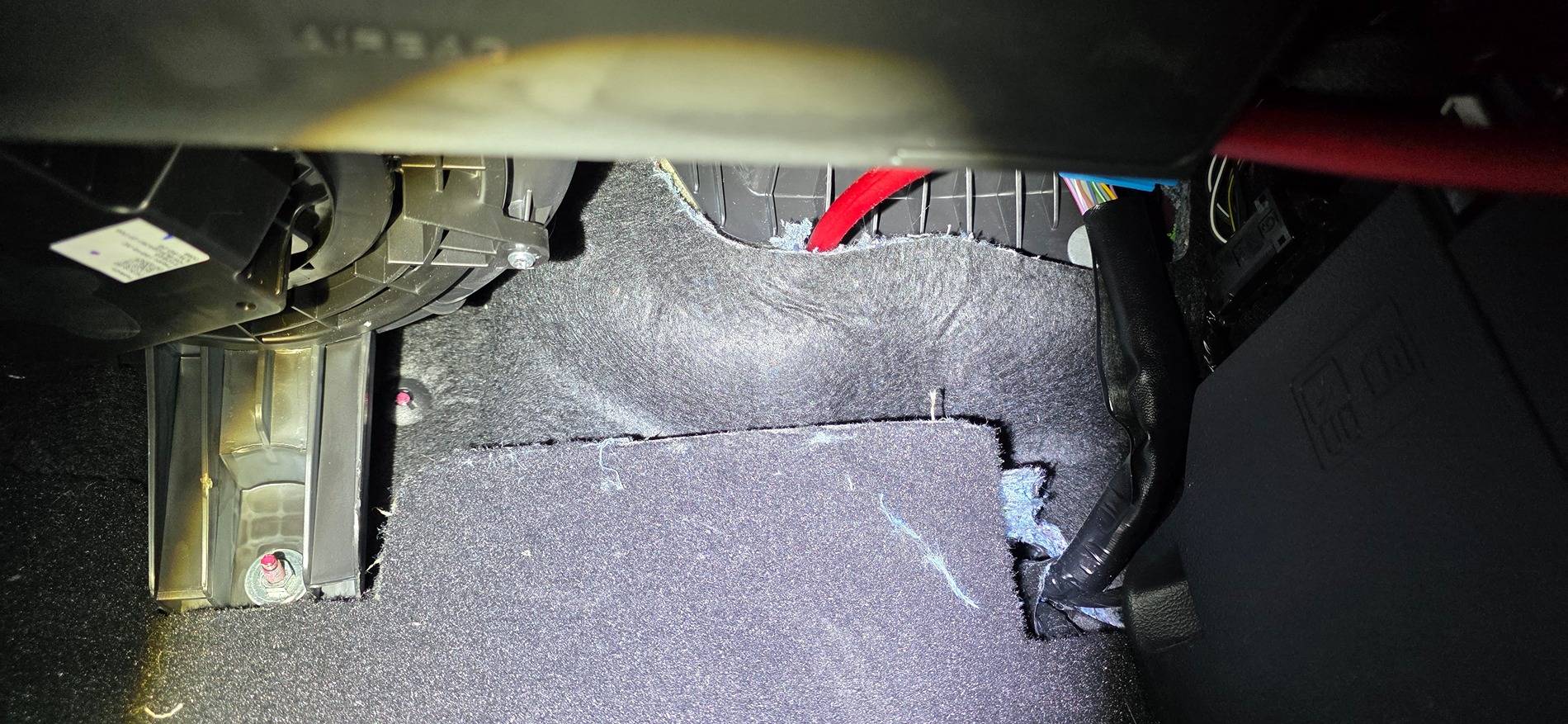 S650 Mustang Need advice: routing subwoofer power through firewall 1000021380