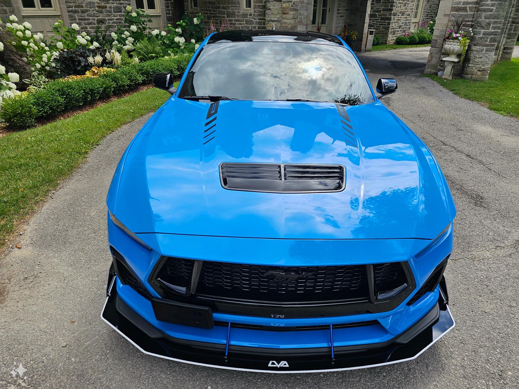 S650 Mustang Transforming the front end of the car, adding air design splitter, GT style grille and hood vent 1000023675