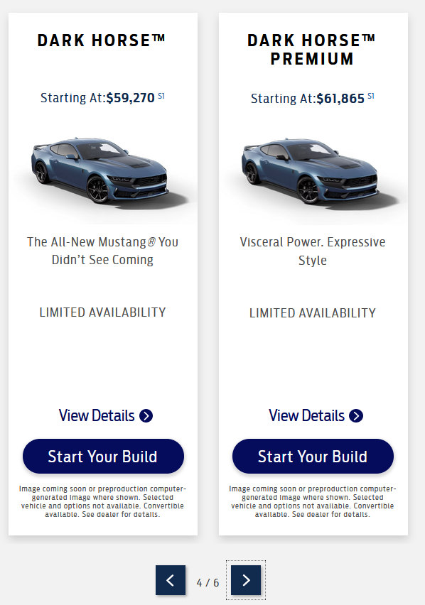 S650 Mustang Price Increase on Dark Horse Premium Model 1683038366276