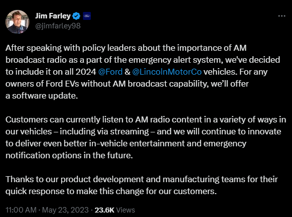 S650 Mustang [Update: AM is staying!] AM Radio is removed on the 2024 Mustang 1684857820943