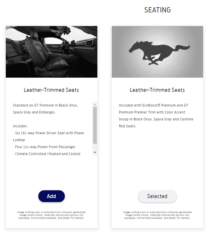 S650 Mustang Question about the seats that come with the GT premium 401A 1687139710294
