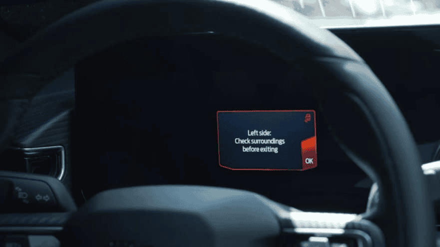 S650 Mustang Exit Warning For Road Users unveiled for 2024 Mustangs 1688747649982