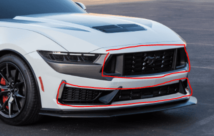 S650 Mustang DH Front Bumper - Unpainted Portions 1688763380571