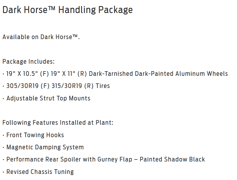 S650 Mustang Dark Horse Handling Package Constraint - Shortage on Which Part? 1690491485825