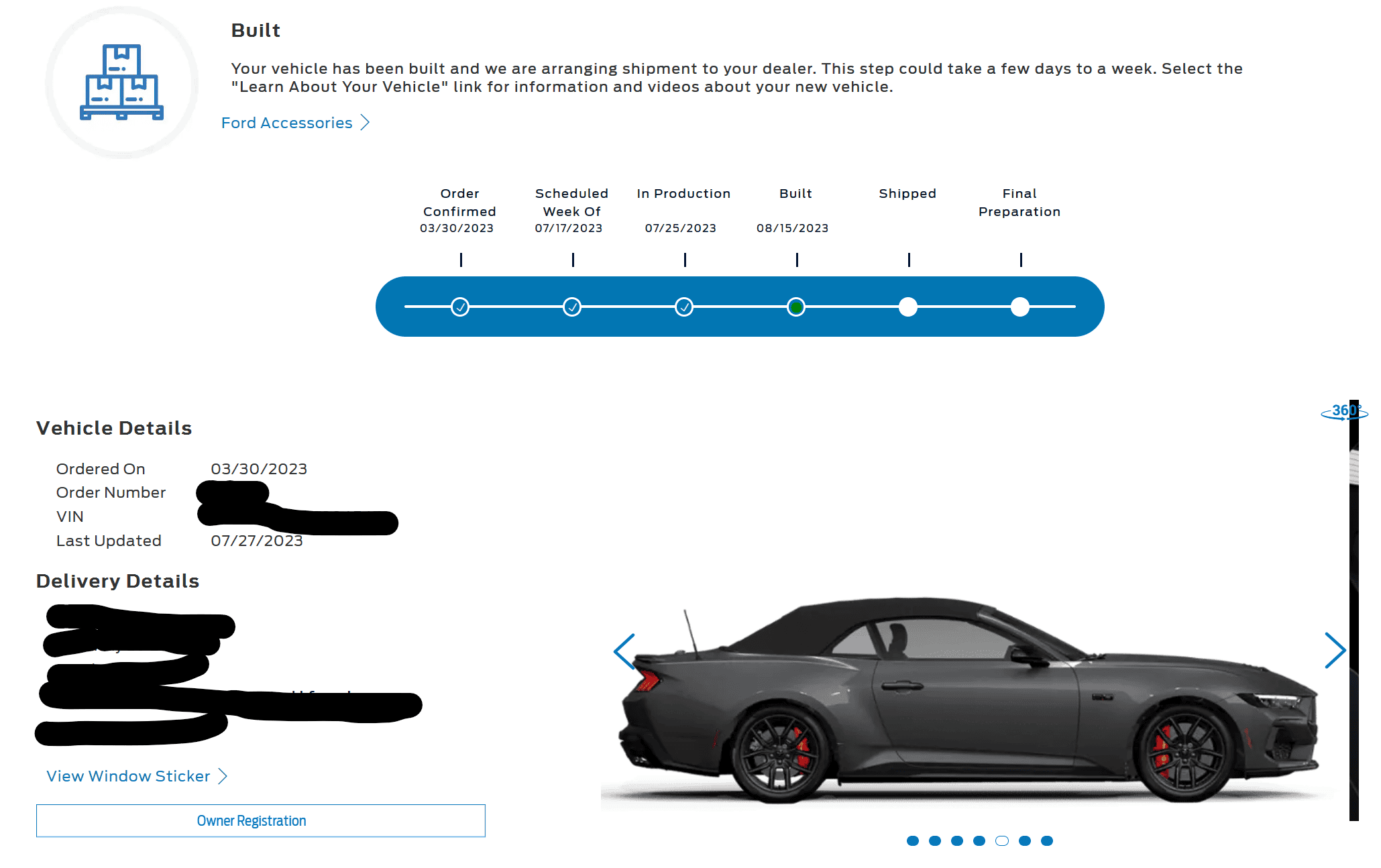 S650 Mustang BUILT & SHIPPED !! Tracker update 2023: What's your status? 1692131318670