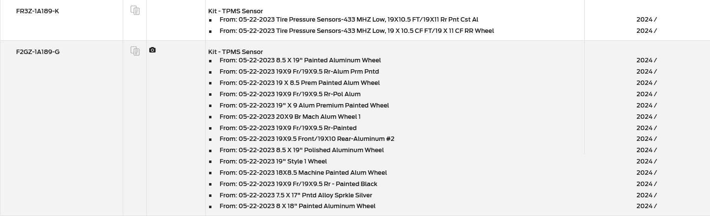 S650 Mustang TPMS prices and source 1695609634451