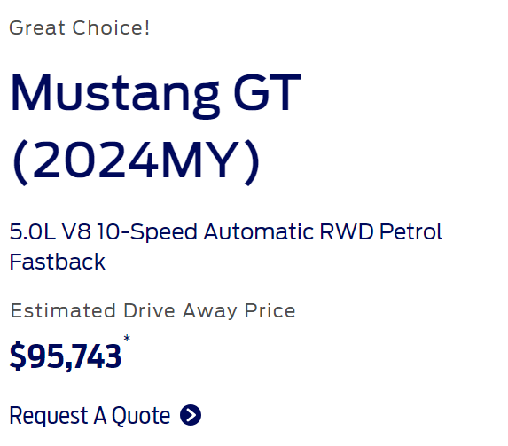 S650 Mustang 2024 Mustang Australia (AU) Pricing and Timing Schedule 1698295683404