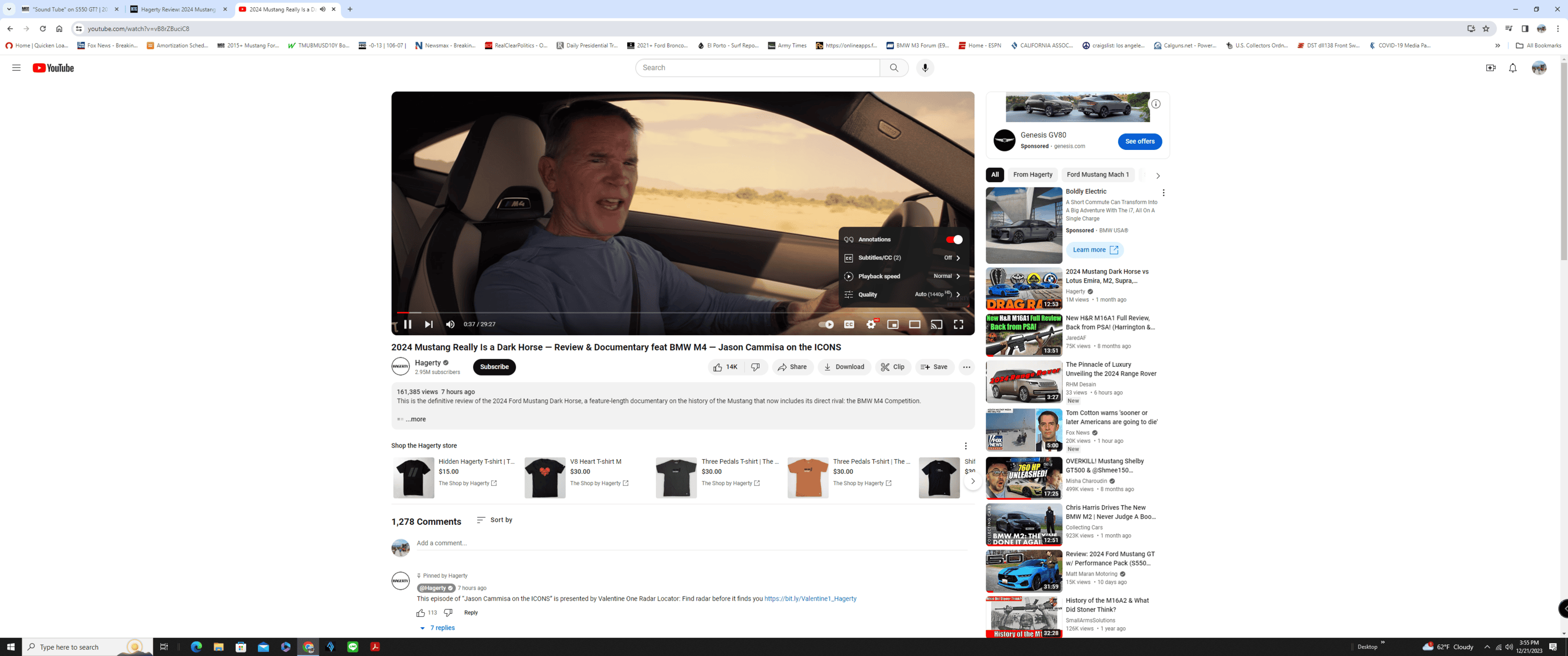 S650 Mustang Hagerty Review: 2024 Mustang Really Is a Dark Horse — Review & Documentary feat. BMW M4 — by Jason Cammisa 1703202925733