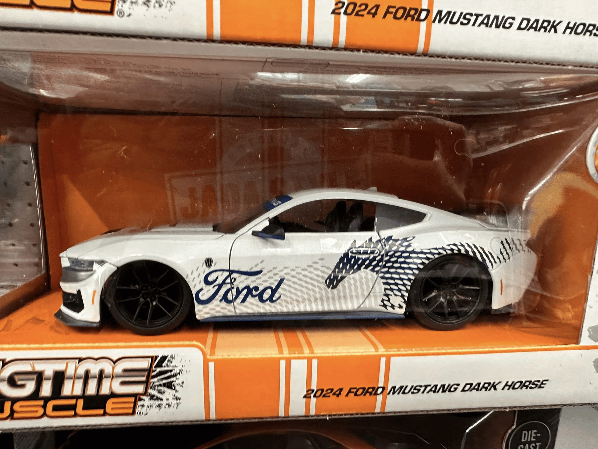 S650 Mustang First S650 2024 Ford Mustang Diecast! 1/18 Dark Horse in Carbonized Gray 1705377207774