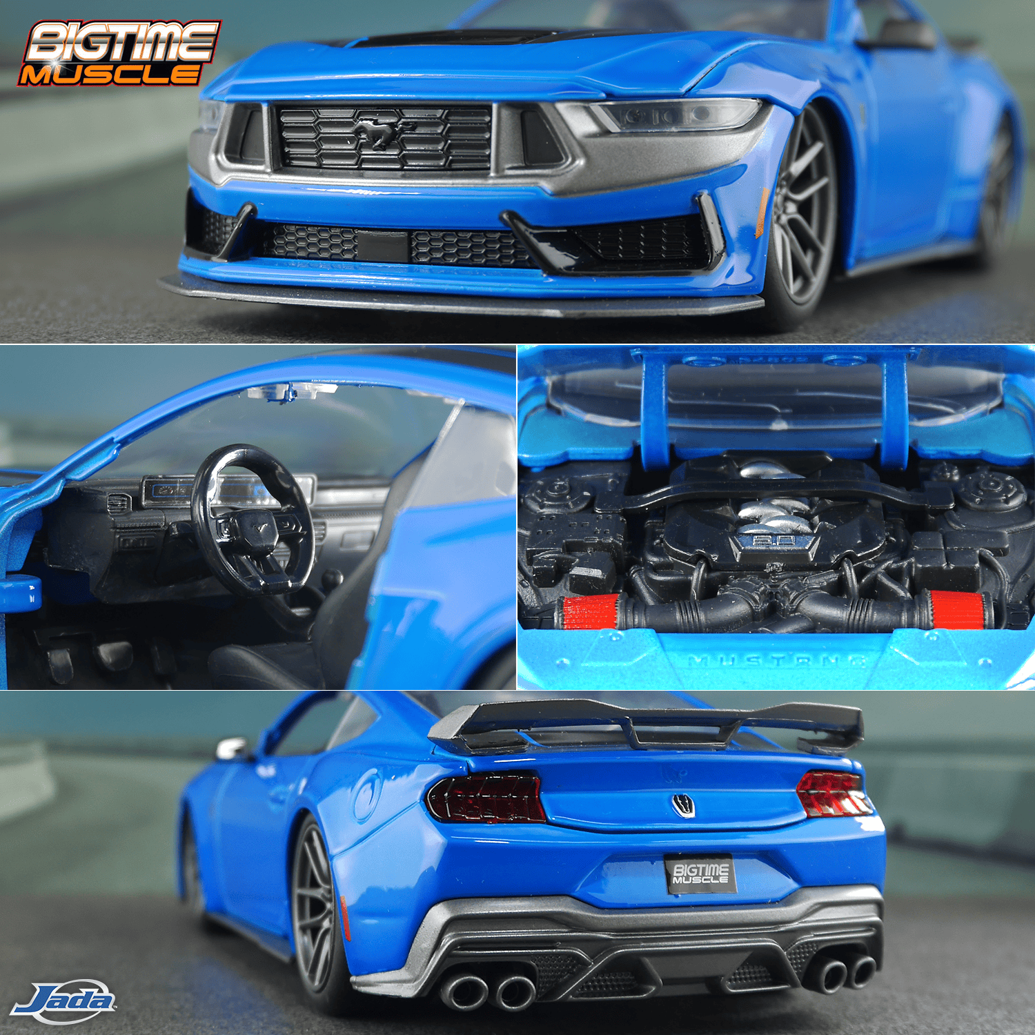 S650 Mustang First S650 2024 Ford Mustang Diecast! 1/18 Dark Horse in Carbonized Gray 1707002489411