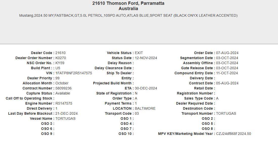 S650 Mustang 2024 Mustang Australia (AU) Pricing and Timing Schedule 1731717500904-tz