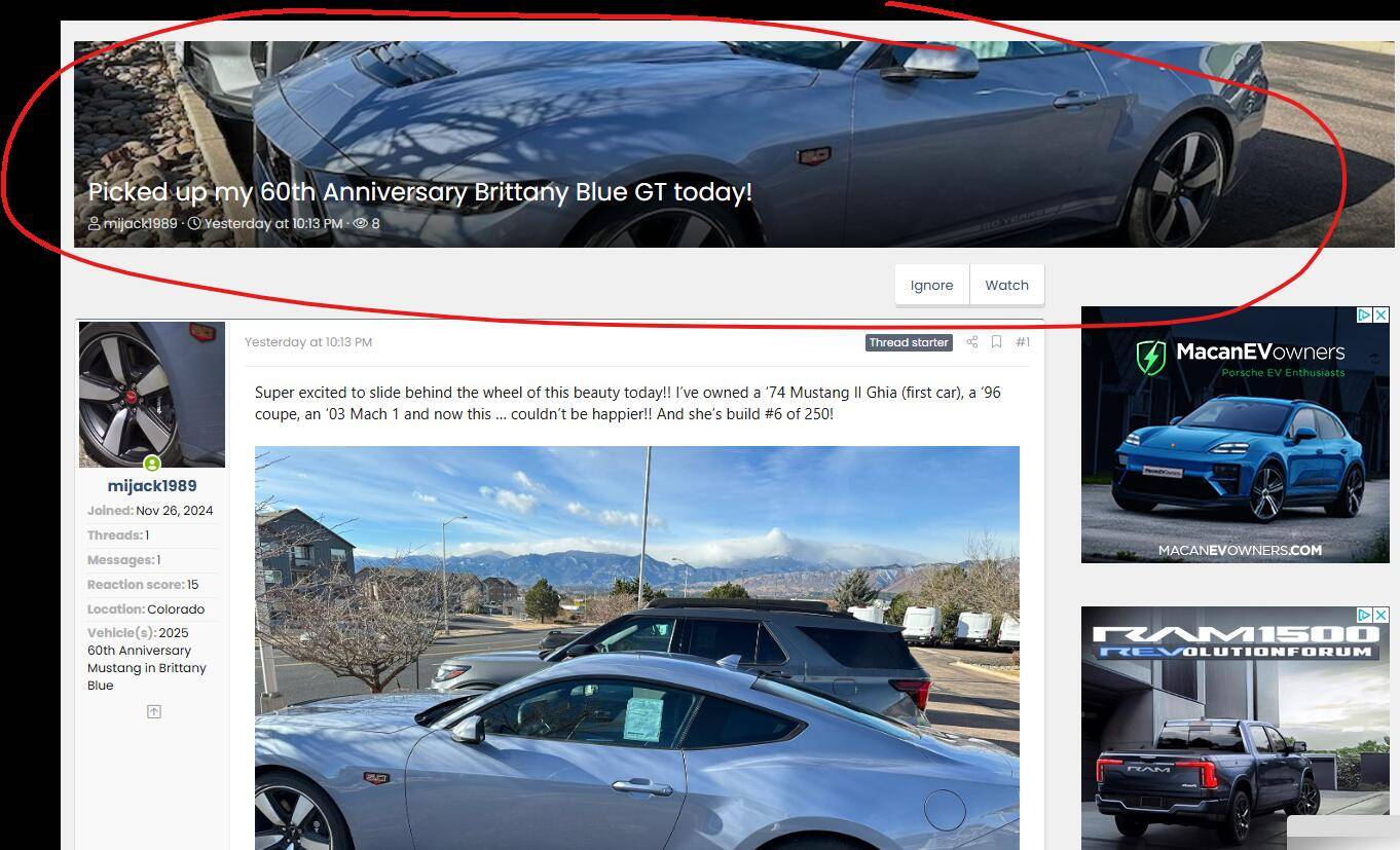 S650 Mustang Picked up my 60th Anniversary Brittany Blue GT today! 1733099092024-ok