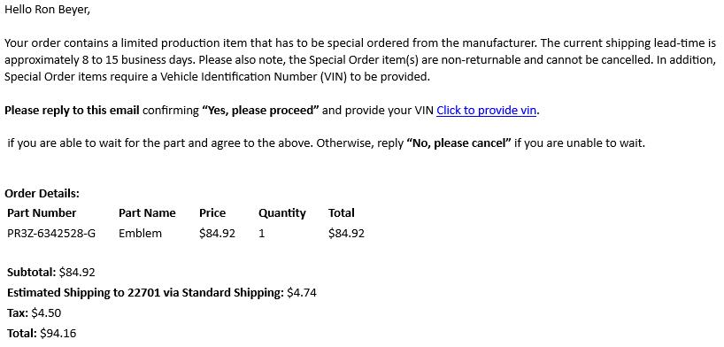 S650 Mustang 300+ USD for 3 emblems? Are they nuts? 1733420843468-30
