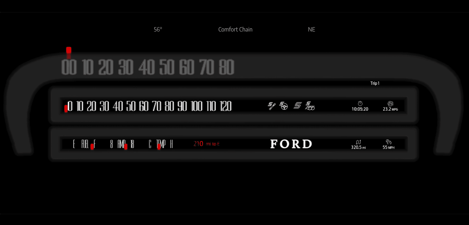 S650 Mustang What if there were more Classic Gauge Clusters? 1965 Fairlane Tach