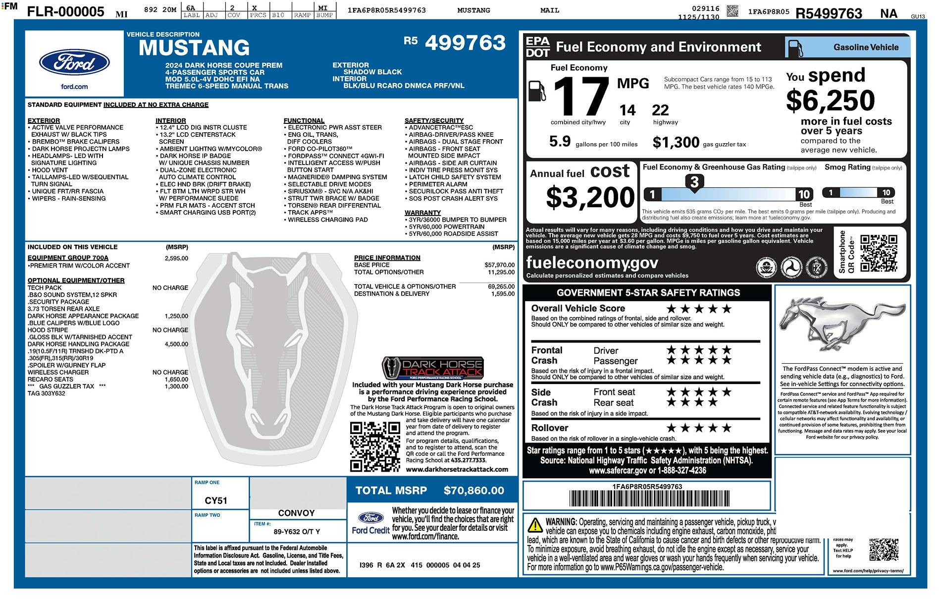 S650 Mustang Introductions & Welcome Thread 👋 1FA6P8R05R5499763_windowSticker-1