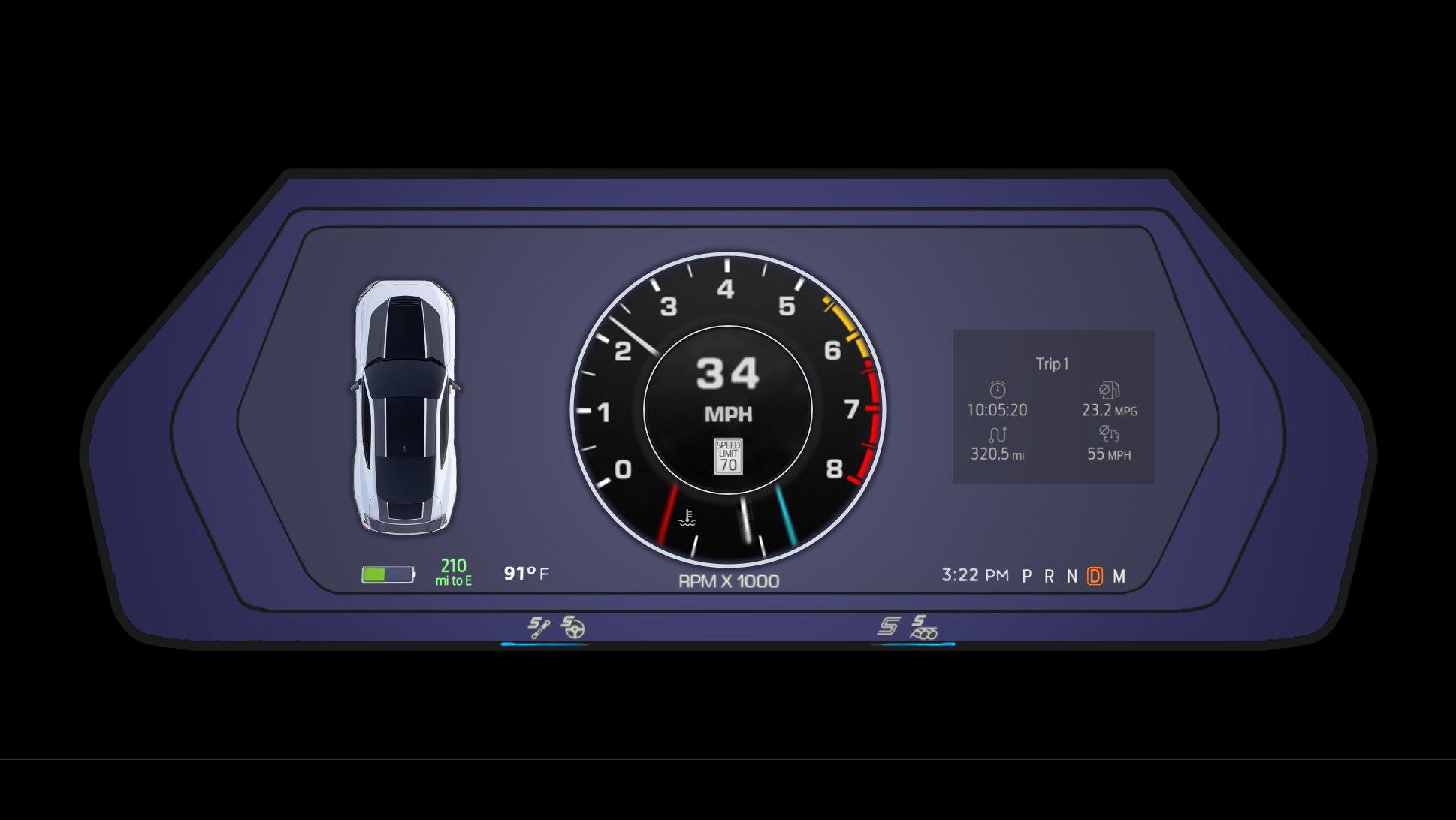 S650 Mustang What if there were more Classic Gauge Clusters? 2013 Tesla Model S