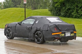 S650 Mustang First Look: S650 Mustang Prototype Spied With Production Body! 📸 2015-Ford-Mustang-prototype-rear-three-quater-motion