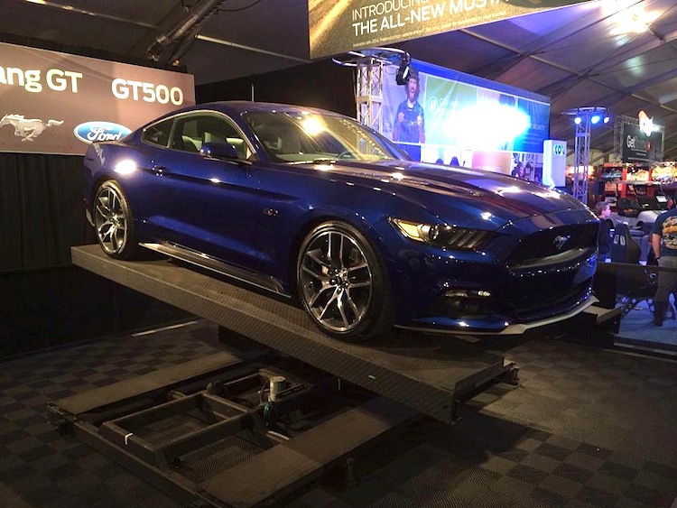 S650 Mustang TheSketchMonkey - Revised front end 2015 Mustang GT Deep Impact Blue - Barrett Jackson