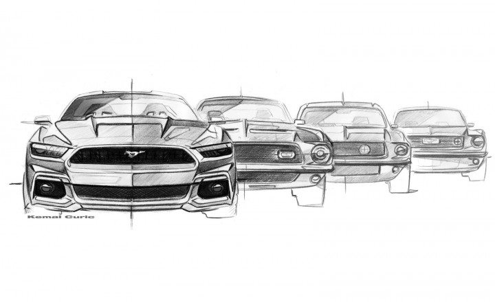 S650 Mustang Video: Dark Horse S650 shown to assembly workers w/ headlights animation, cold start and revving sounds 2015mustangsketch2-