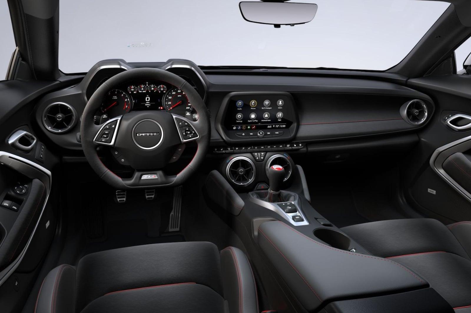 S650 Mustang Newest S650 Mustang rendering by Carscoops based on leak looks real 2022-chevrolet-camaro-zl1-coupe-dashboard-carbuzz-918163-1600