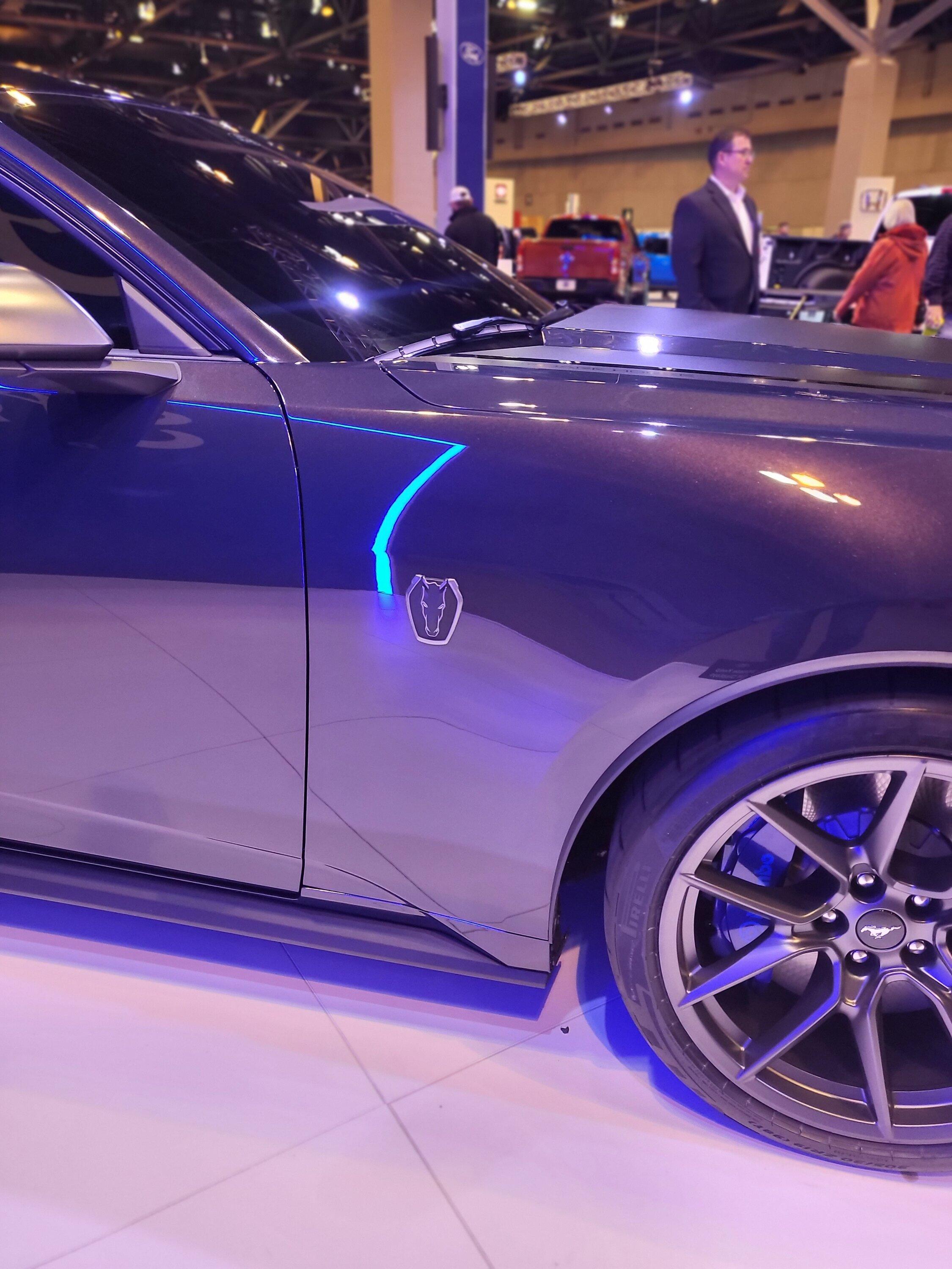 S650 Mustang Mustang S650 Dark Horse in Blue Ember @ the STL Autoshow 20230113_155754