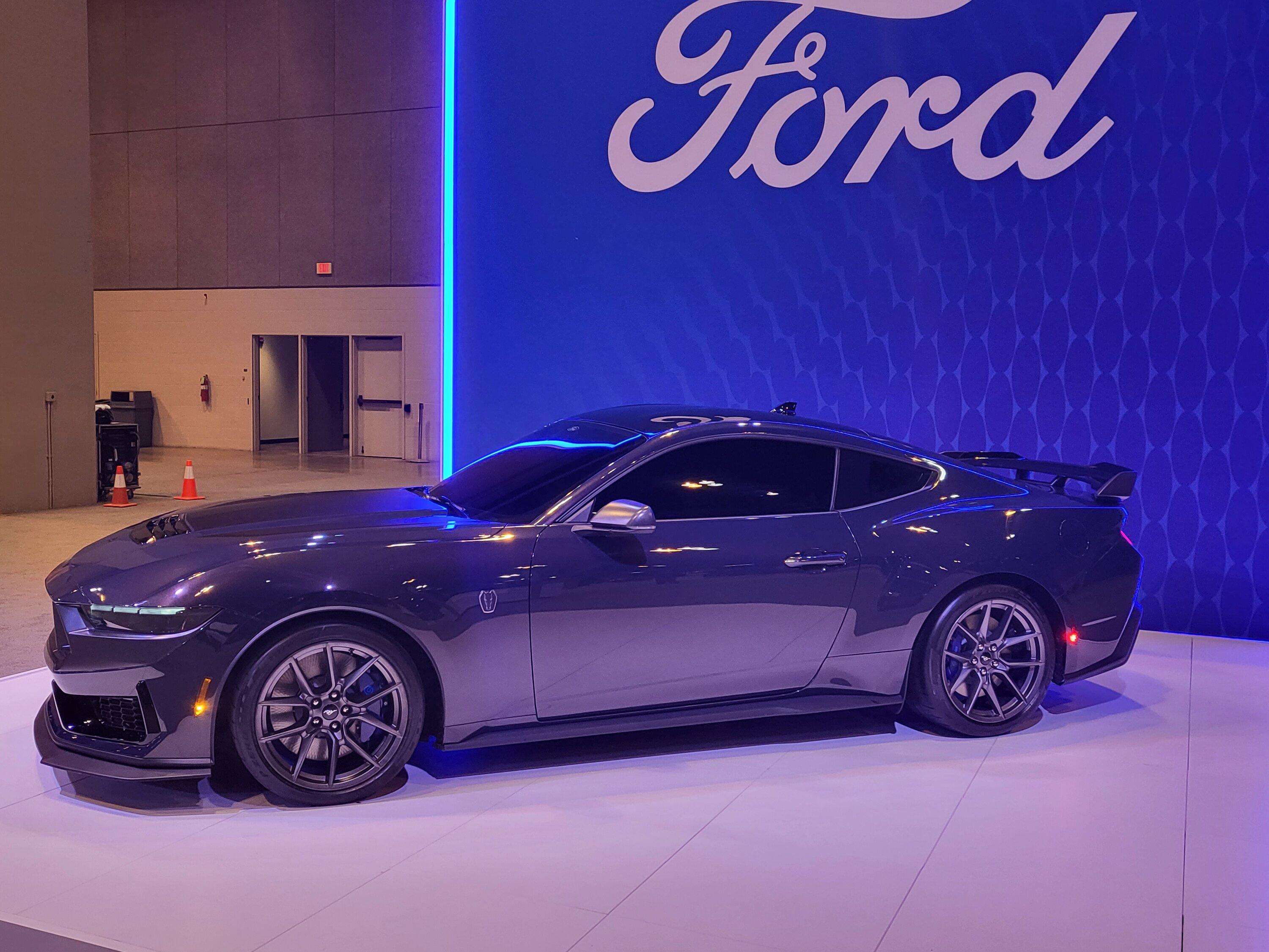 S650 Mustang Mustang S650 Dark Horse in Blue Ember @ the STL Autoshow 20230113_160009
