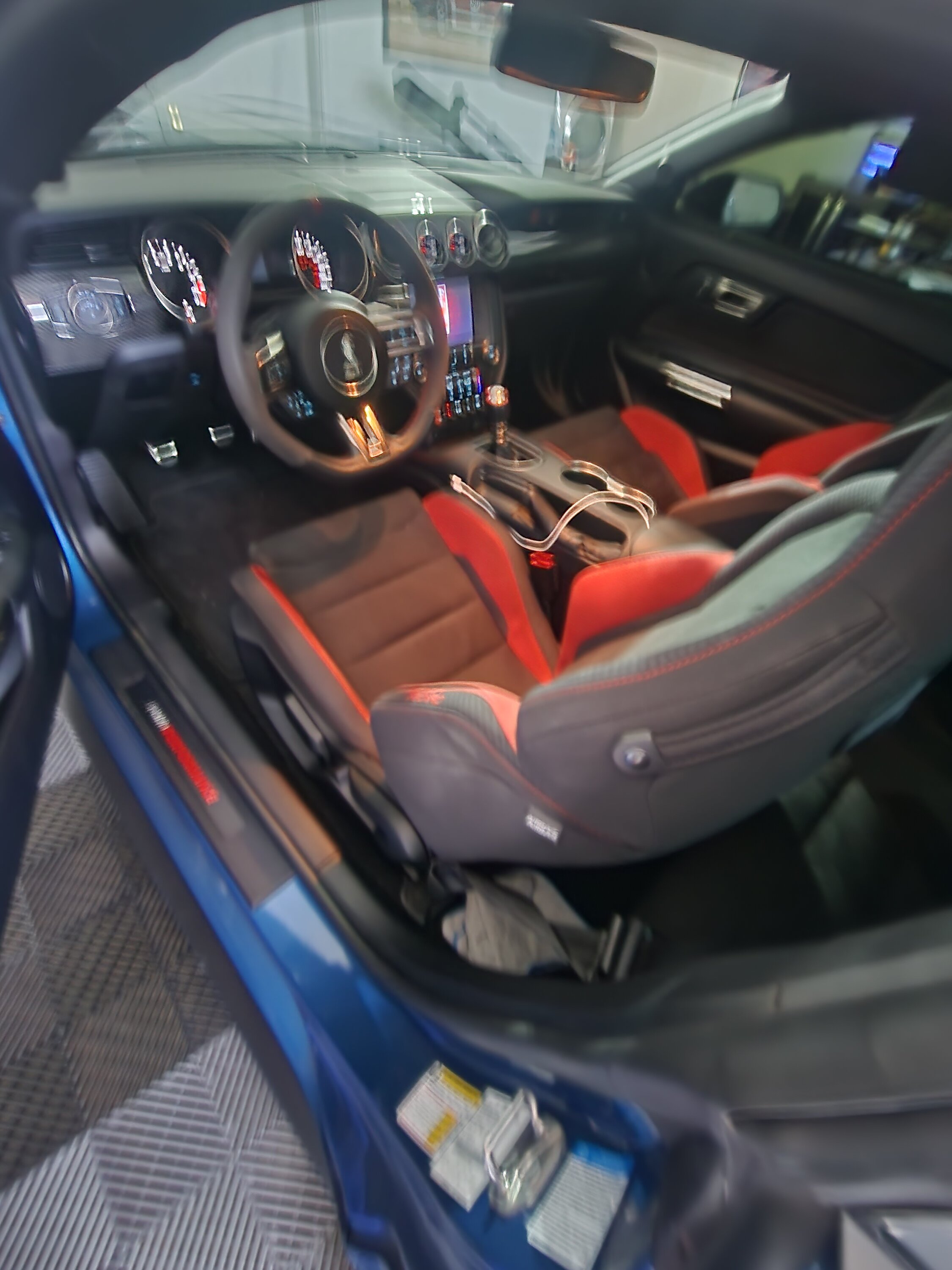 S650 Mustang Atlas Blue and Carmine Red Interior... Anybody Order It? 20230718_094753