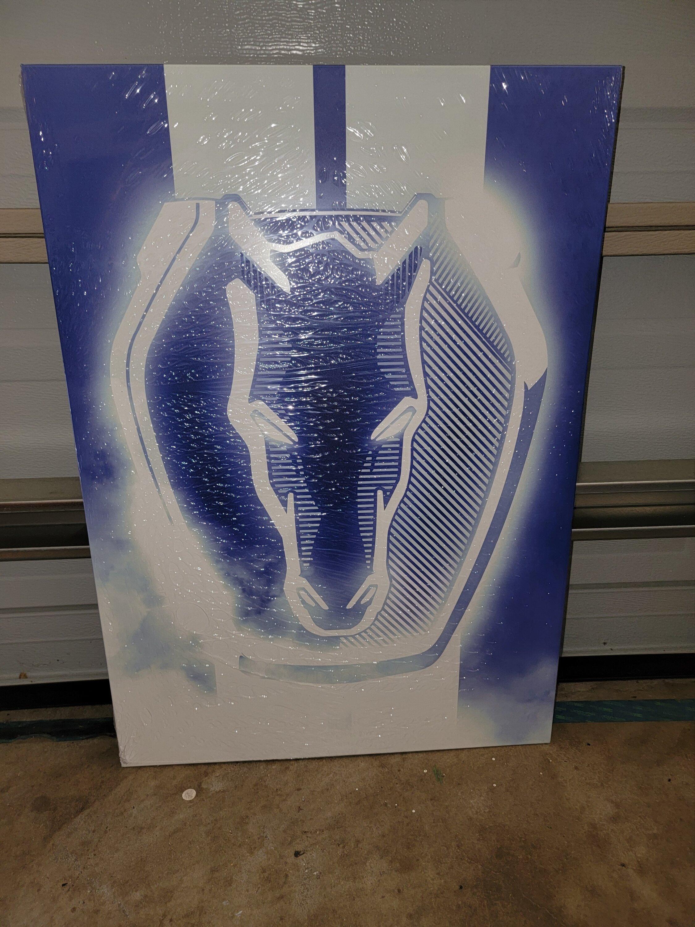 S650 Mustang Dark Horse garage wall art 20230807_165617