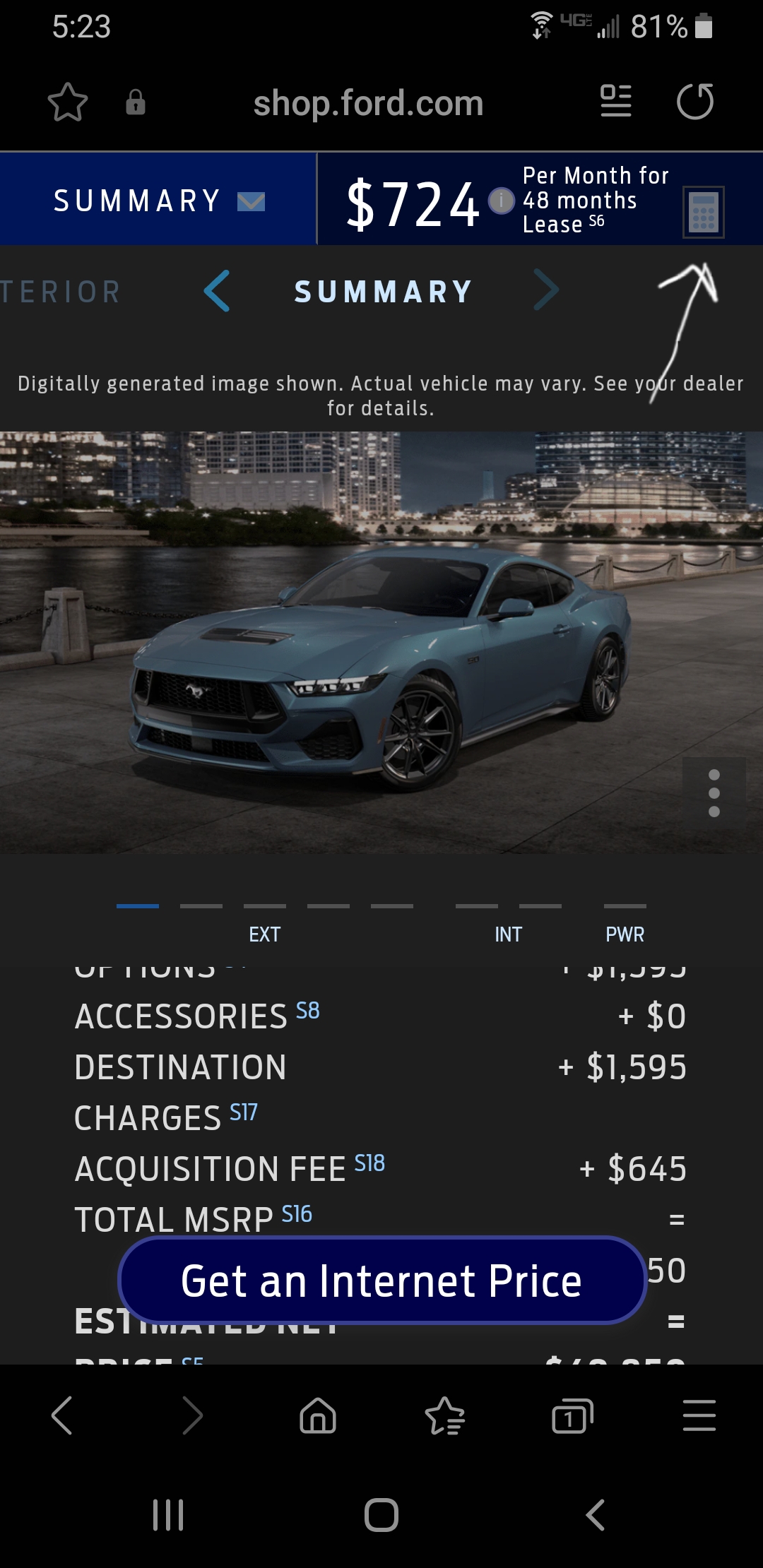 S650 Mustang Acquisition Fee 20230819_172724