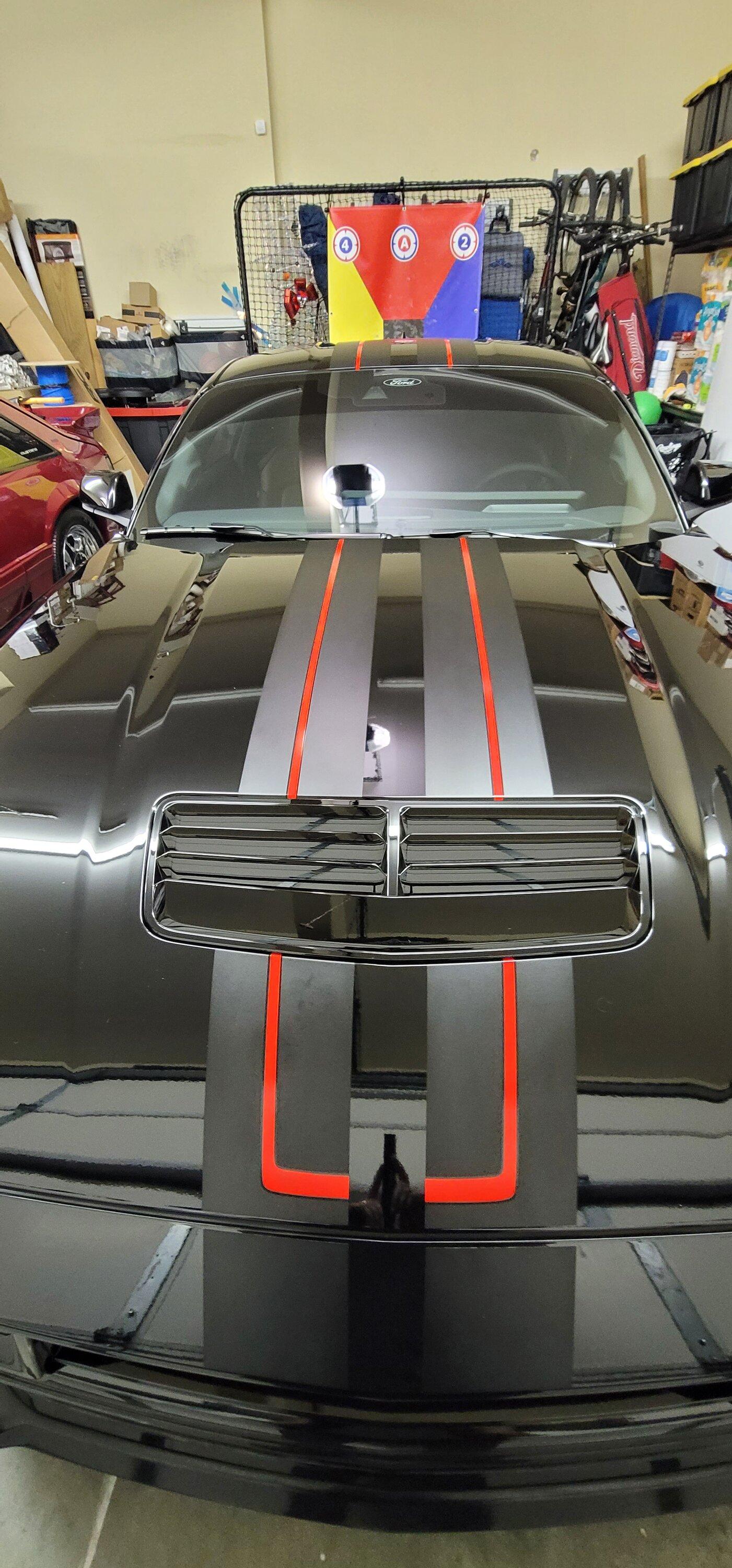 S650 Mustang OEM Racing Stripe Matte Black W/Red Accent 20231010_213509