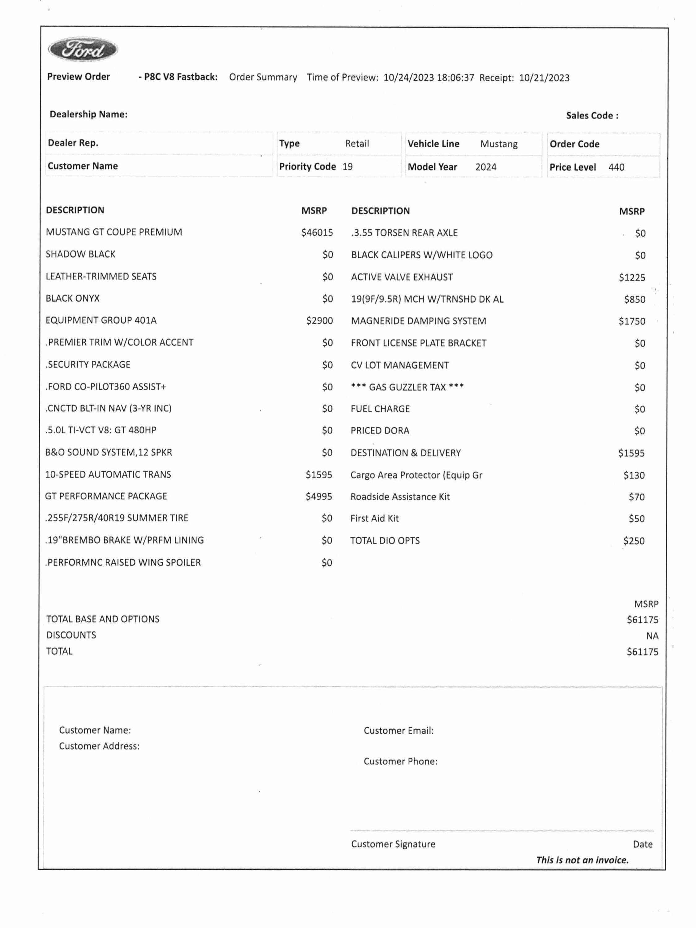 S650 Mustang 2024+ Mustang S650 Orders Tracking List & Stats [Enter Yours!] 2024 Ford Mustang GT - Preorder - Public