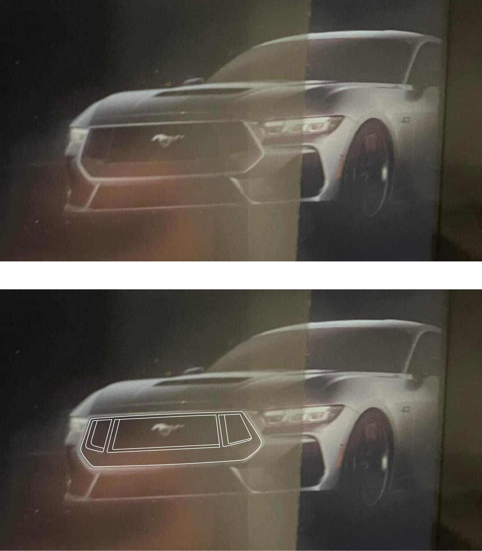 S650 Mustang Newest S650 Mustang rendering by Carscoops based on leak looks real 2024-Ford-Mustang-S650_GRILLE