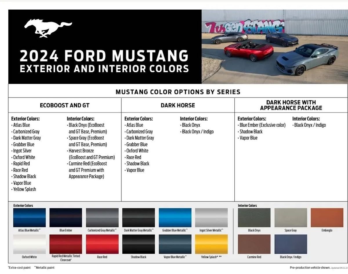 S650 Mustang 2024 Mustang Dark Horse PRICING Leaked: $57,970 Base MSRP 💵 2024 mustang colors