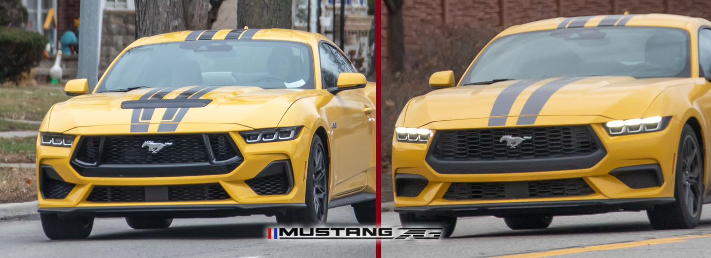 S650 Mustang Racing Stripes Spied on Yellow Splash 2024 Mustang GT & EcoBoost (S650) 2024-mustang-gt-s650-yellow-splash-racing-stripes-4
