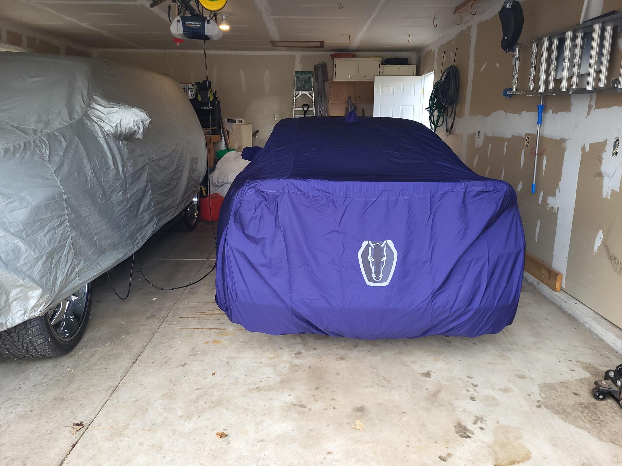 S650 Mustang Blue outdoor cover for the Dark Horse now updated with photos 20240105_104455