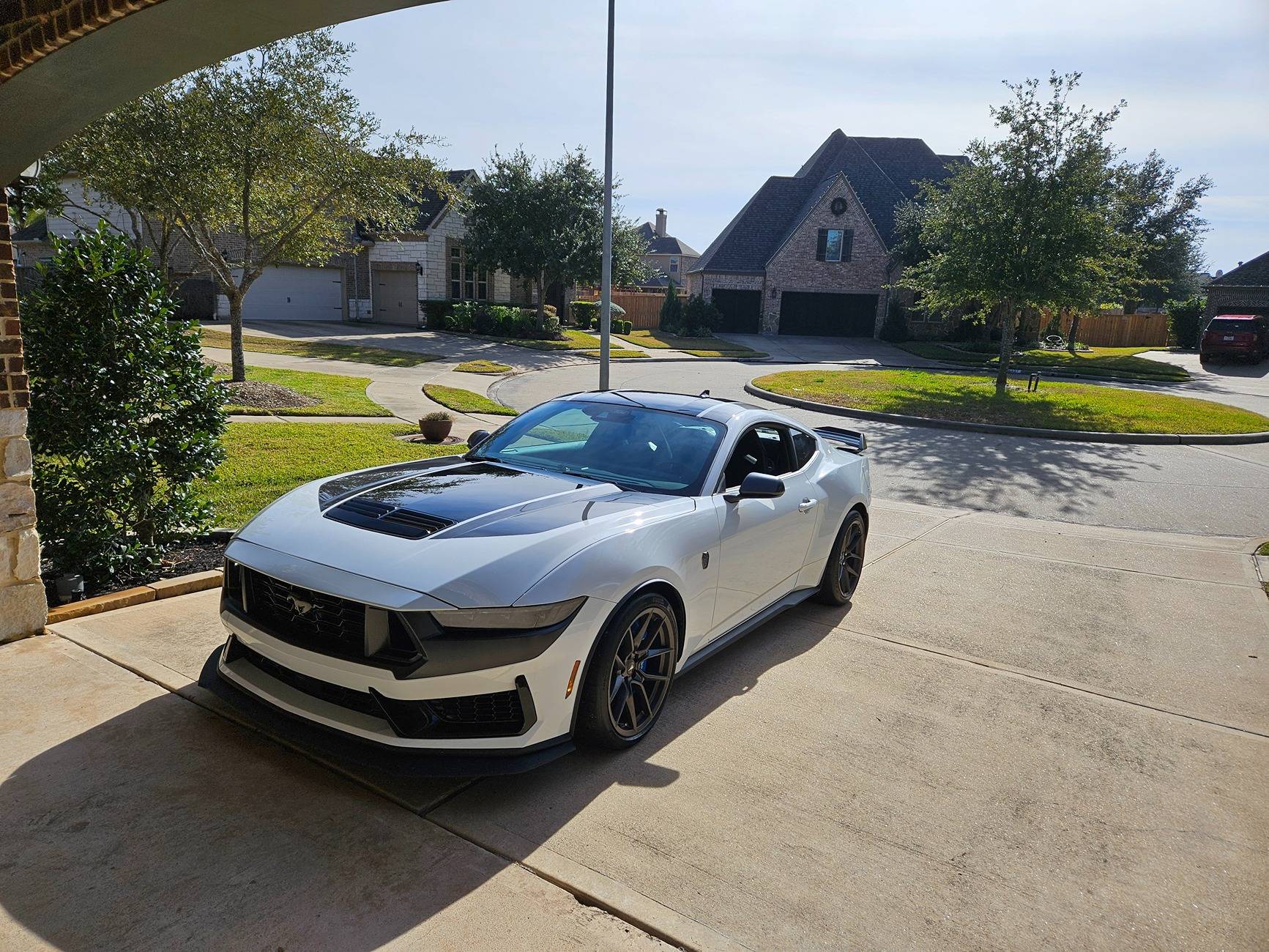 S650 Mustang Dark Horse Painted hood vs Vinyl decal 20240107_105633