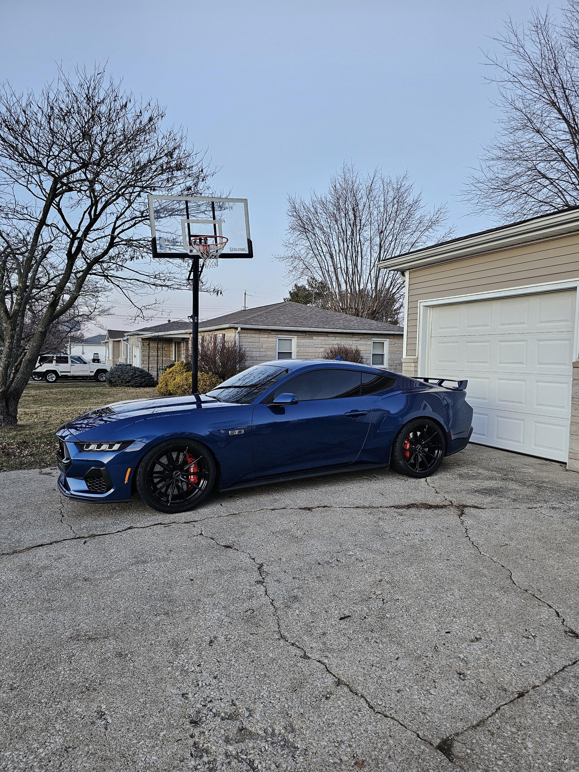 S650 Mustang Springs and wheels done finally! Steeda lowering springs + Velgen VF10 wheels 20240205_180946