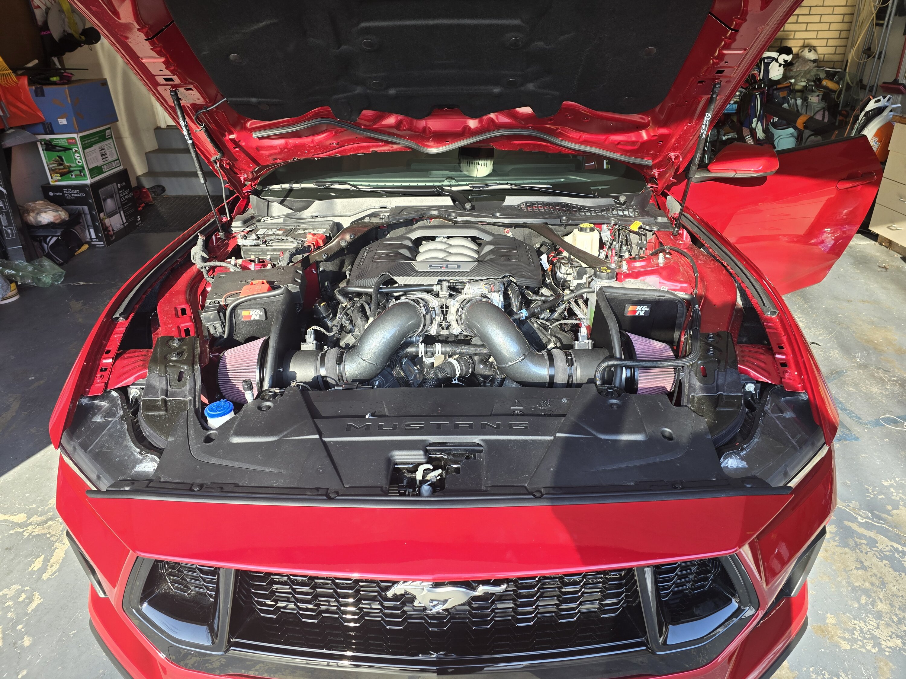 S650 Mustang K&N CAI bolt-on installed on 5.0L GT 20240225_162721