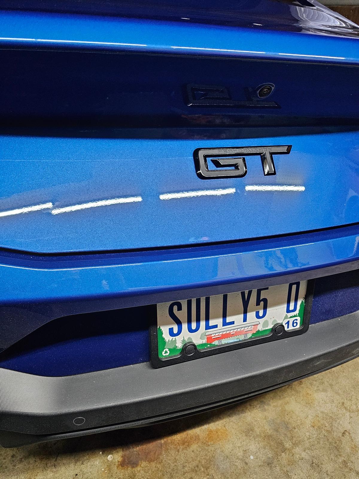 S650 Mustang Annoyed... dented decklid replacing the GT Badge 20240315_105911