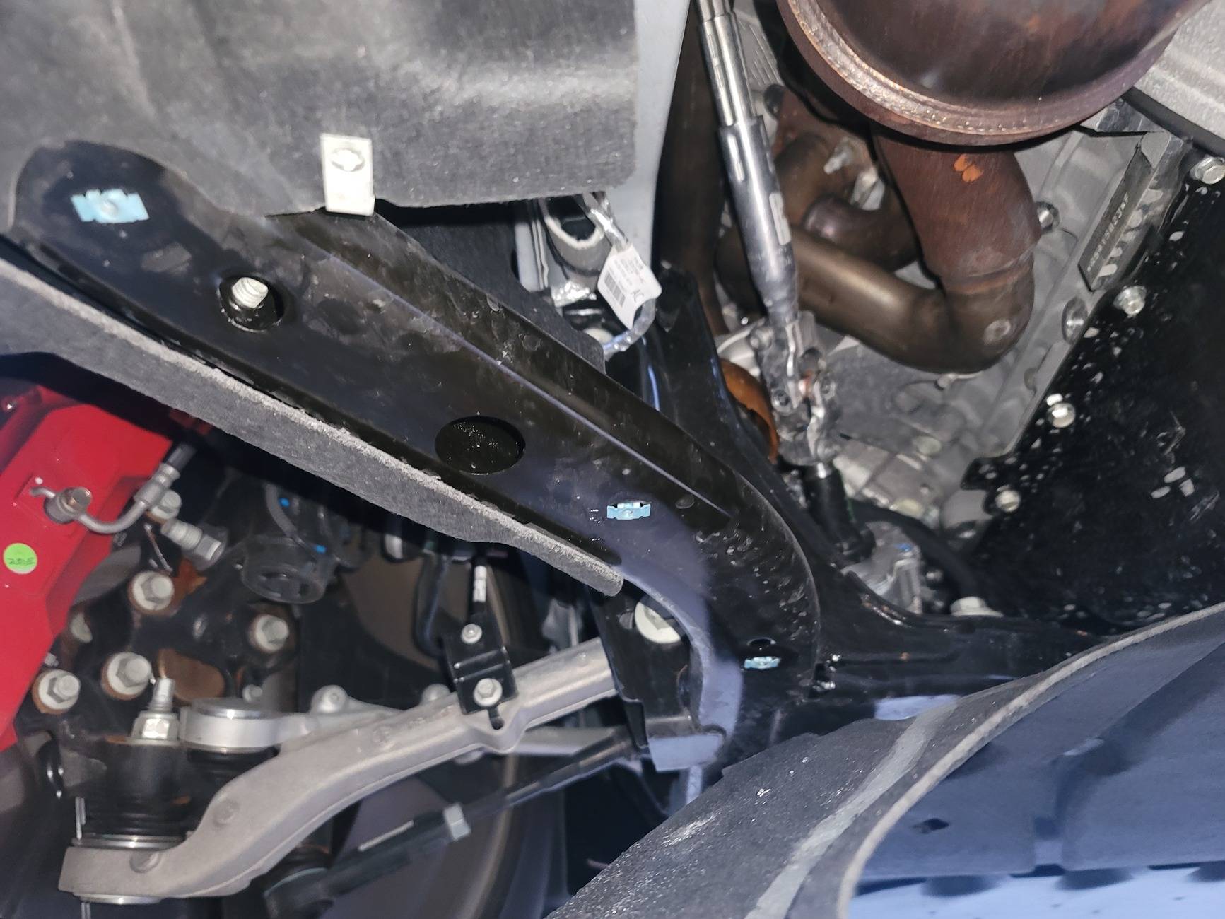 S650 Mustang BMR K Member Brace install issue 20240924_190716