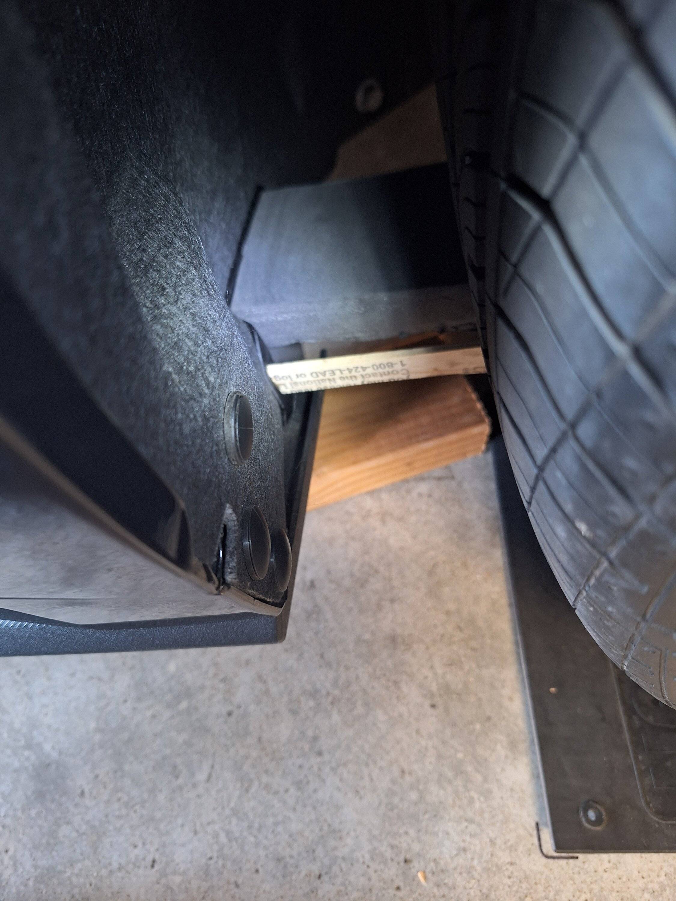 S650 Mustang Patched My Fender Well Holes - DIY Instructions & Photos 20241009_145451