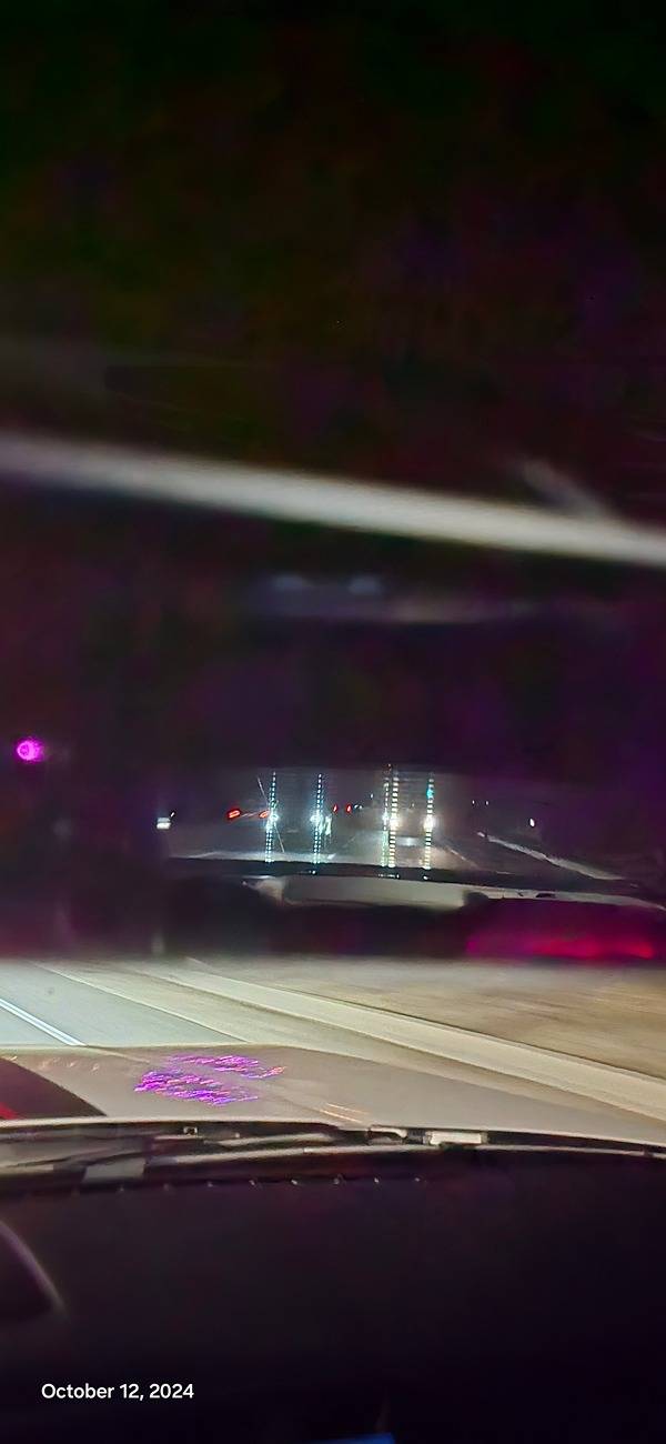S650 Mustang Photo through rearview mirror 20241012_191240
