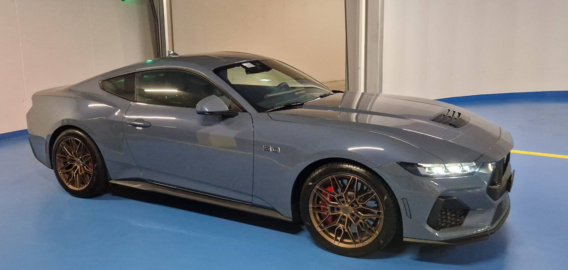 S650 Mustang Which color of rocker panel stripes with bronze package (sort of) 20241109_201922