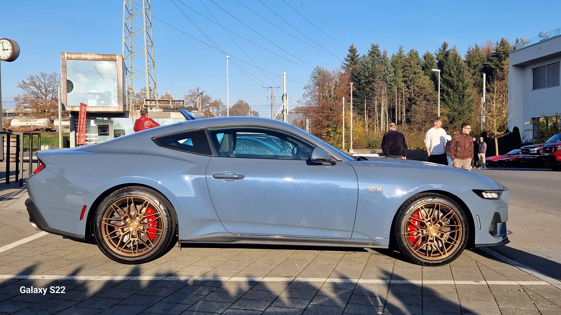 S650 Mustang Which color of rocker panel stripes with bronze package (sort of) 20241116_150008