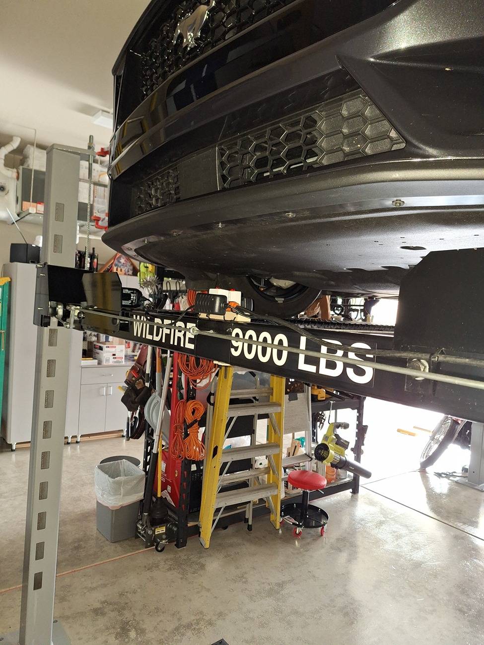 S650 Mustang LED light Install on 4 post Lift 20241231_134543
