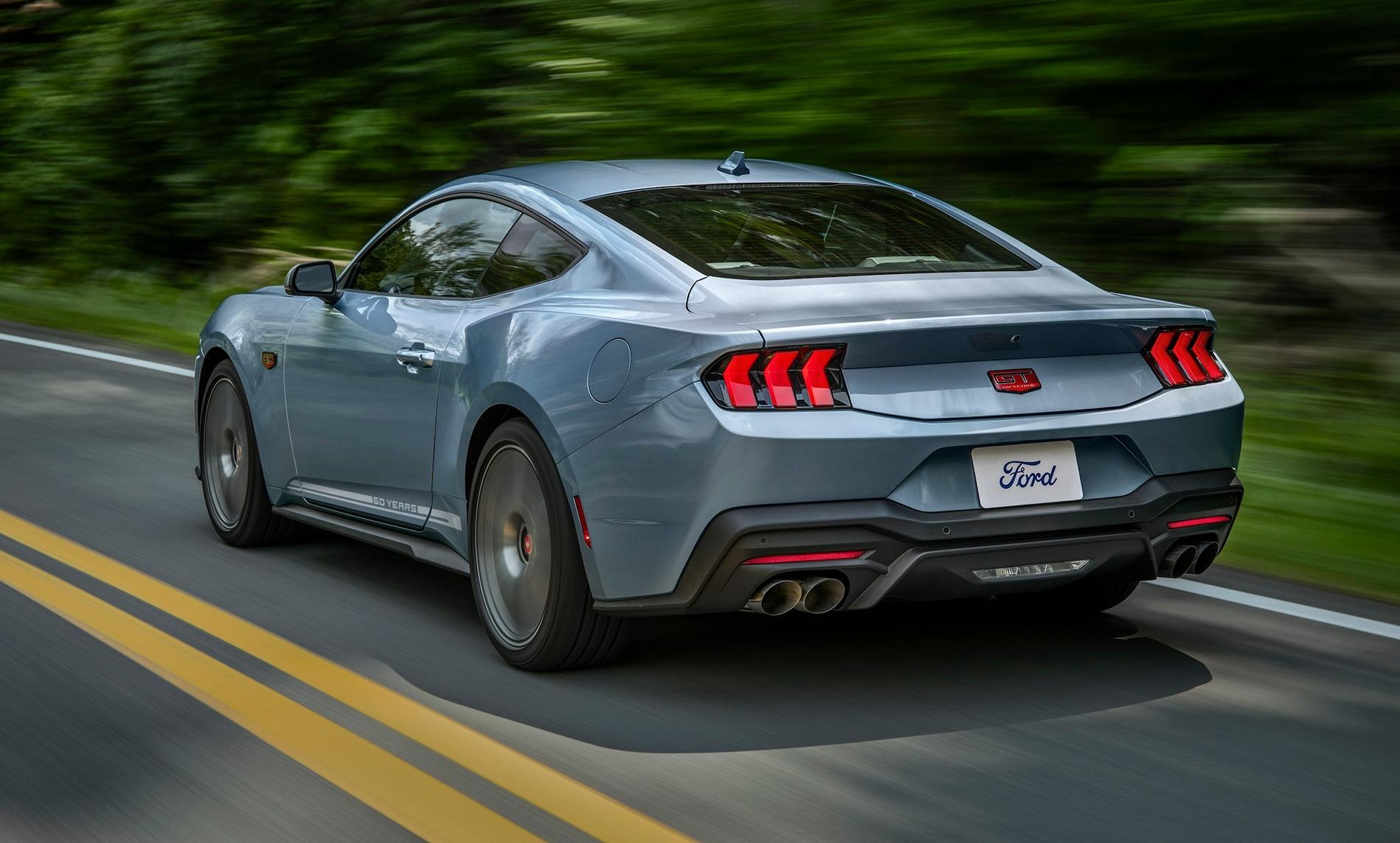 S650 Mustang Mustang 60th Anniversary Package: Now in Iconic Brittany Blue. Mustang Owners Gain Another Heritage Gauge Cluster Design 2025 Ford Mustang 60th Anniversary Package in Brittany Blue_08