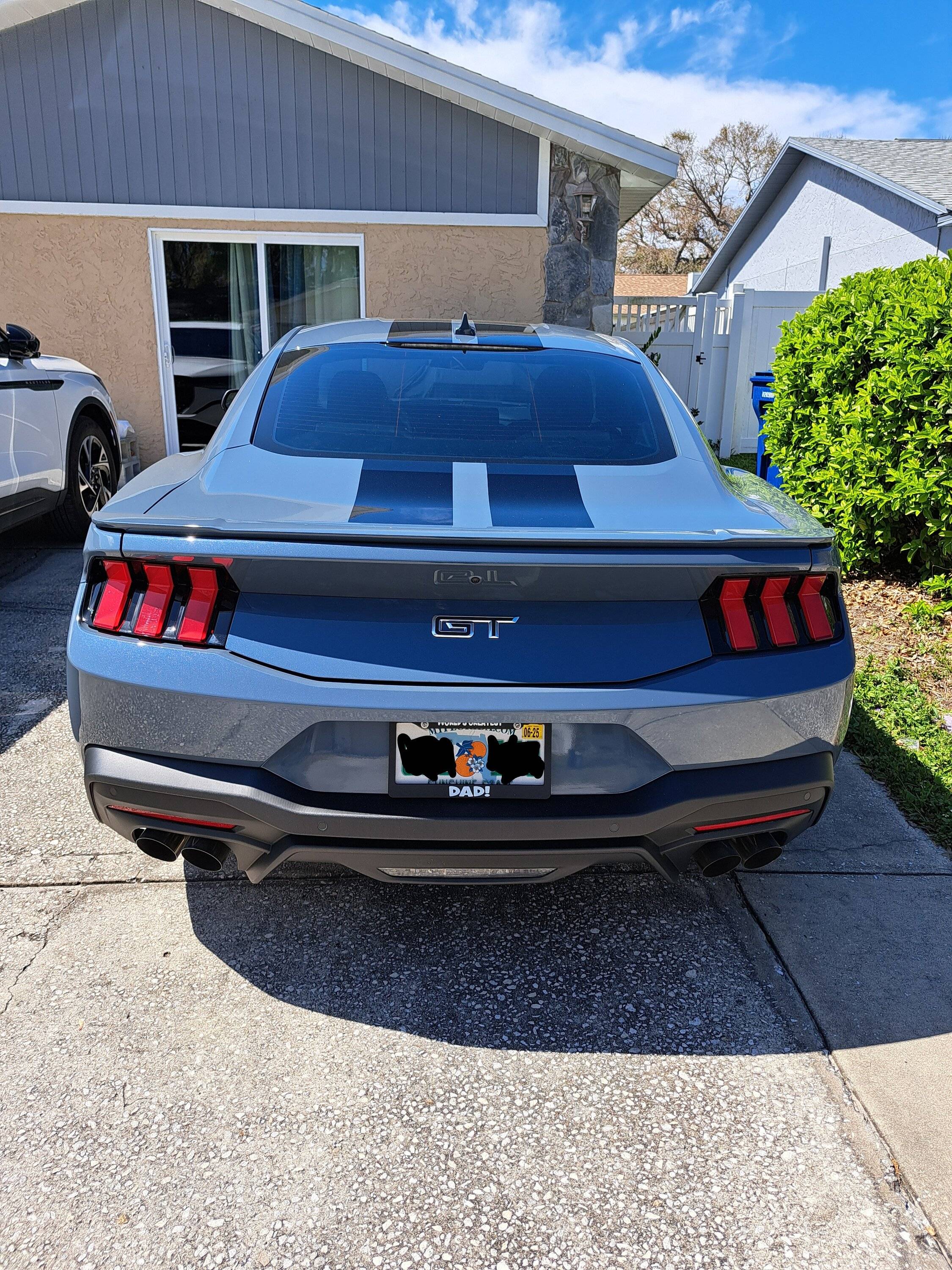 S650 Mustang Rally stripes installed 20250301_125923~2