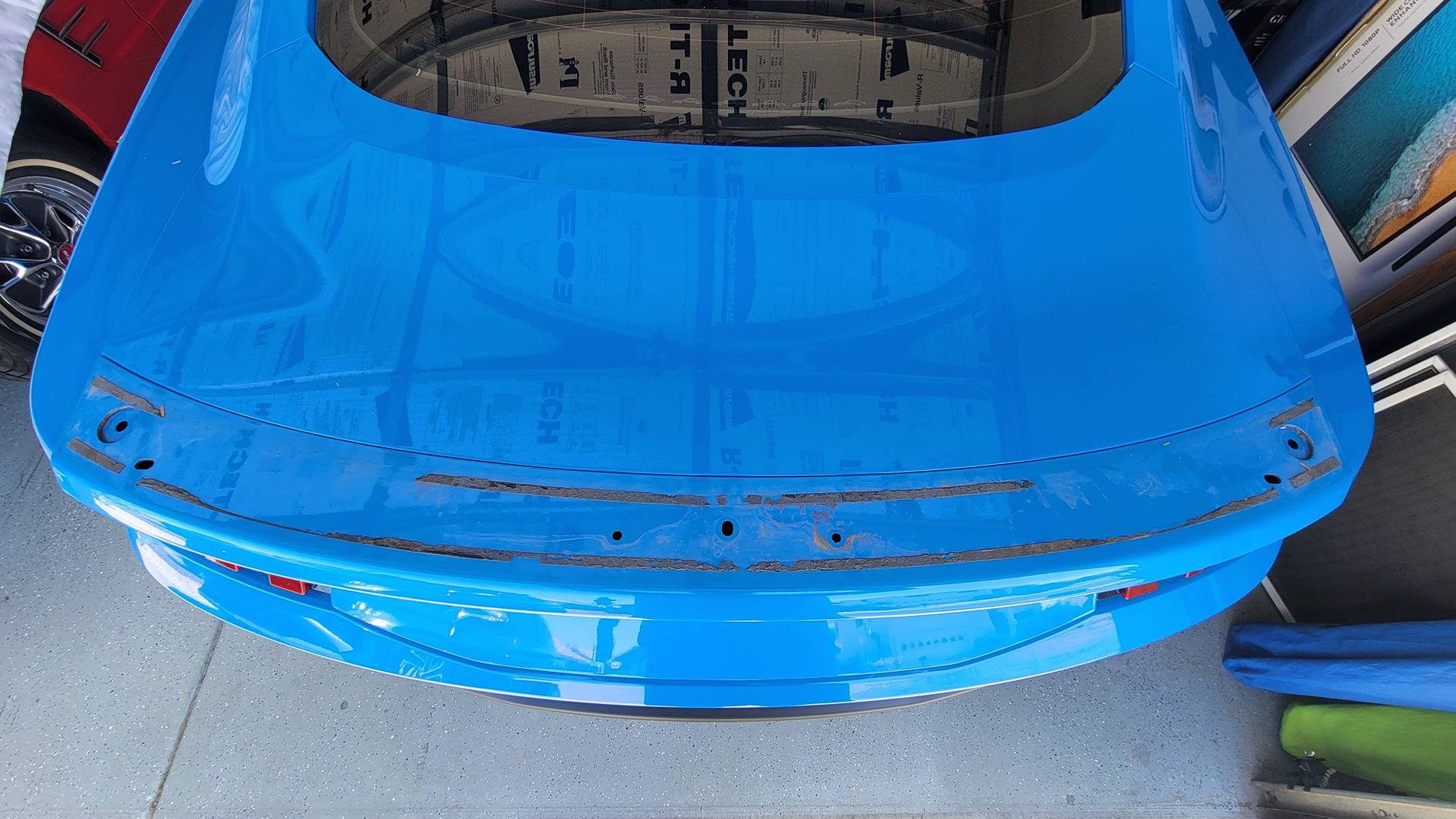 S650 Mustang Installed Air Design Spoiler + side stripes 20250518_094510